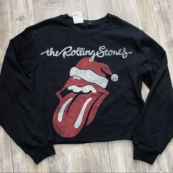 New Rolling Stones Christmas Sweatshirt Size Small - Picture 1 of 1